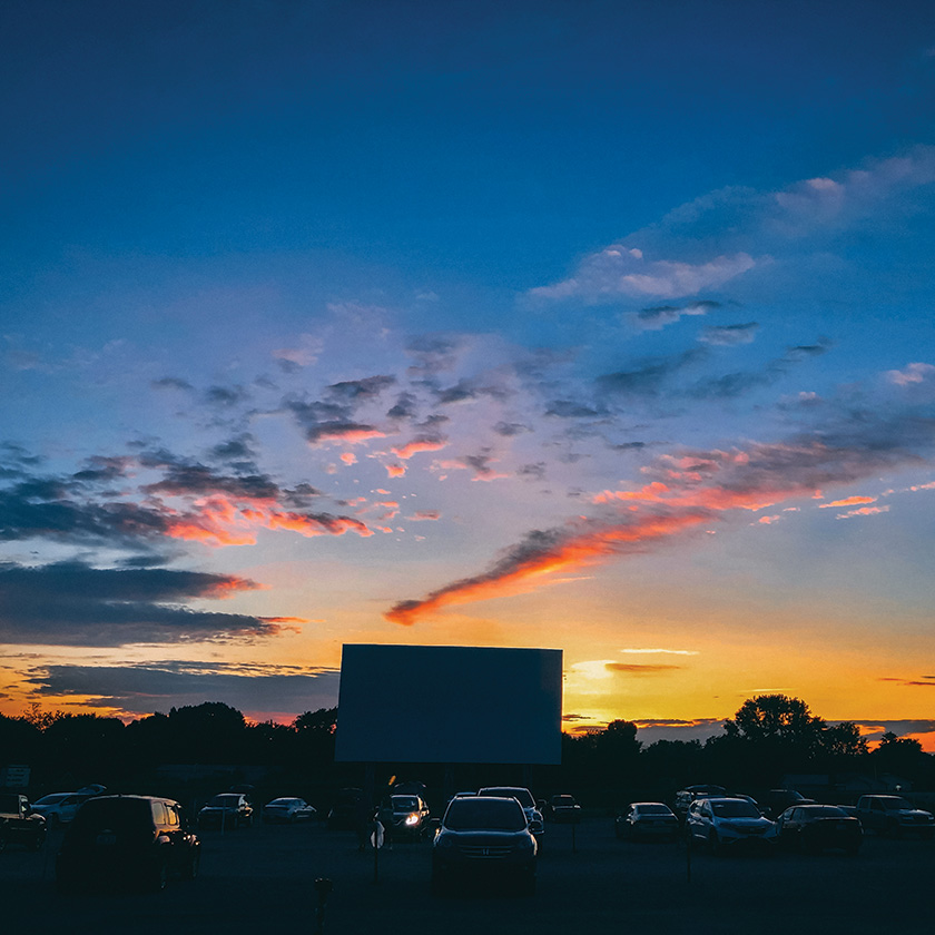 Drive-in Movie at Dusk